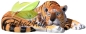 Preview: gelber Tiger mit Baby, liegend (AF-0161)