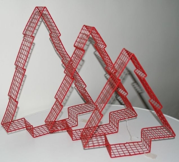 Preview: Weihnachtsbaum - Set, 3 Bäume rot (WR-0006)