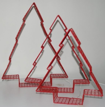 Preview: Weihnachtsbaum - Set, 3 Bäume rot (WR-0006)