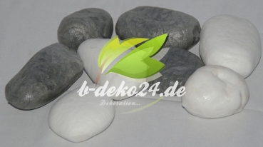 8 Steine, weiß und grau (AF-0604)