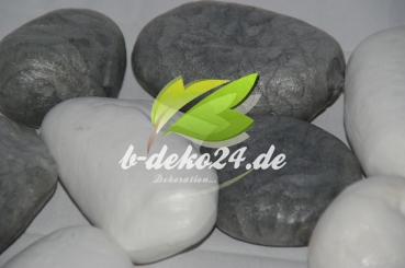 8 Steine, weiß und grau (AF-0604)