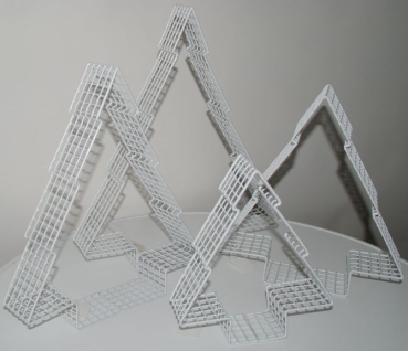 Preview: Weihnachtsbaum - Set, 4 Bäume weiß (WR-0007)