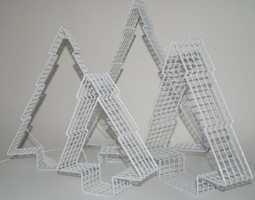 Preview: Weihnachtsbaum - Set, 4 Bäume weiß (WR-0007)