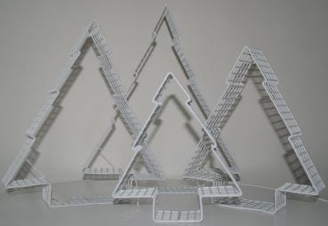 Preview: Weihnachtsbaum - Set, 4 Bäume weiß (WR-0007)