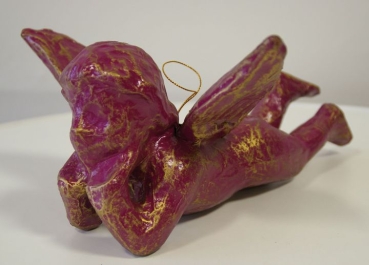 kleiner Engel, rot-gold (WR-0014)
