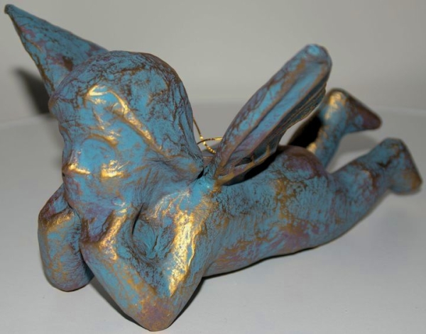 kleiner Engel, blau-gold (WR-0011)