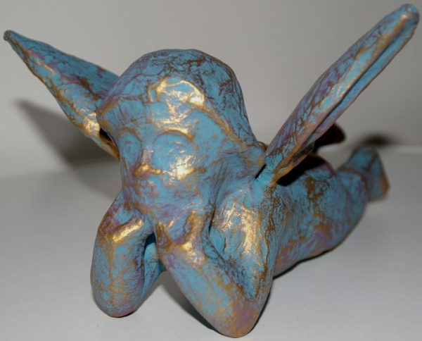 kleiner Engel, blau-gold (WR-0011)