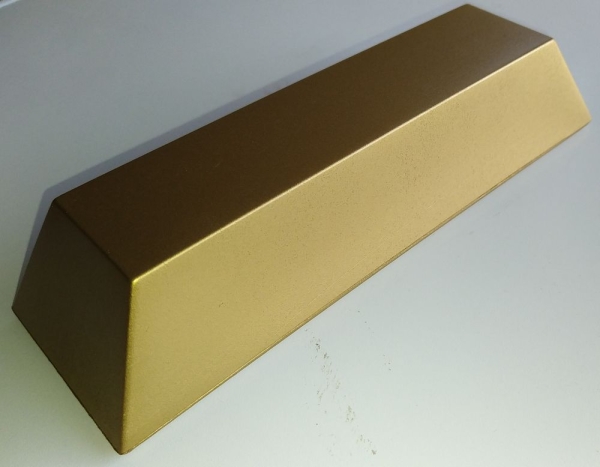 Goldbarren aus Kunststoff