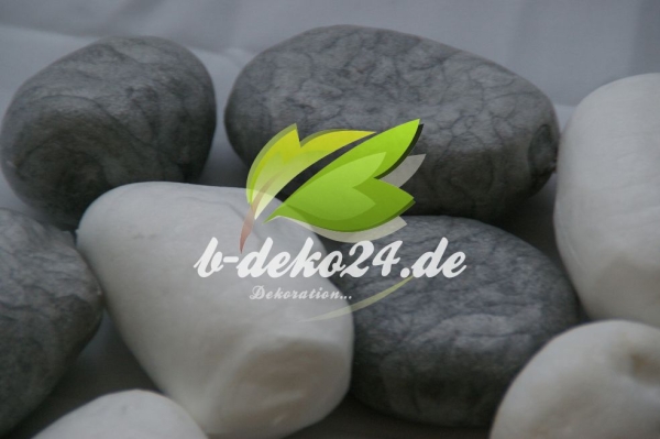 8 Steine, weiß und grau (AF-0604)