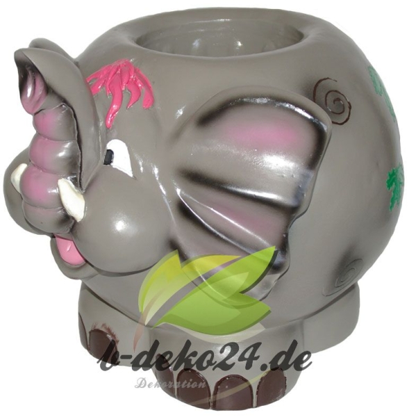 Elefant mit Blumenkübel (AF-0728)