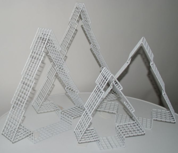 Weihnachtsbaum - Set, 4 Bäume weiß (WR-0007)